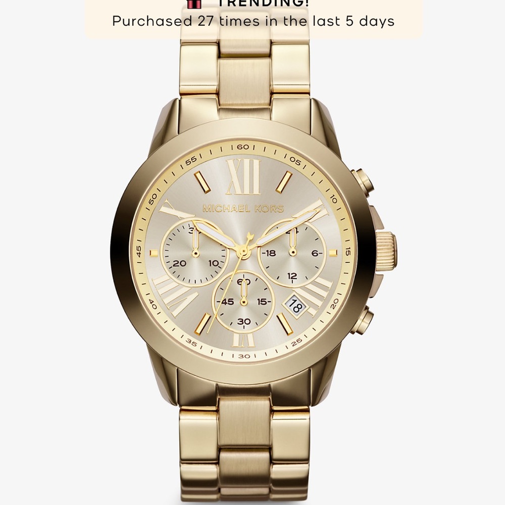 Micheal Kors Oversized Gold-tone Watch